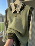 Women 2 In 1 Fake Two Piece Knit Top