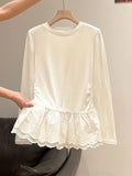 Women Long Sleeve Round Neck Tunic Top