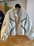 Women Cropped Windbreaker Jacket