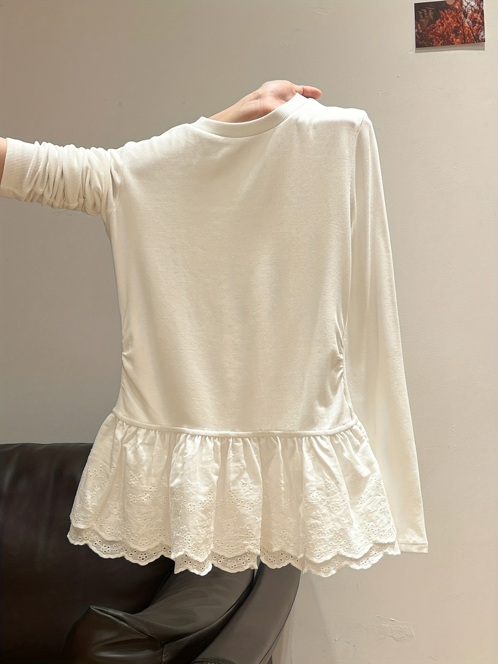 Women Long Sleeve Round Neck Tunic Top