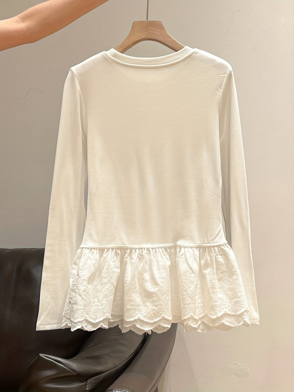 Women Long Sleeve Round Neck Tunic Top