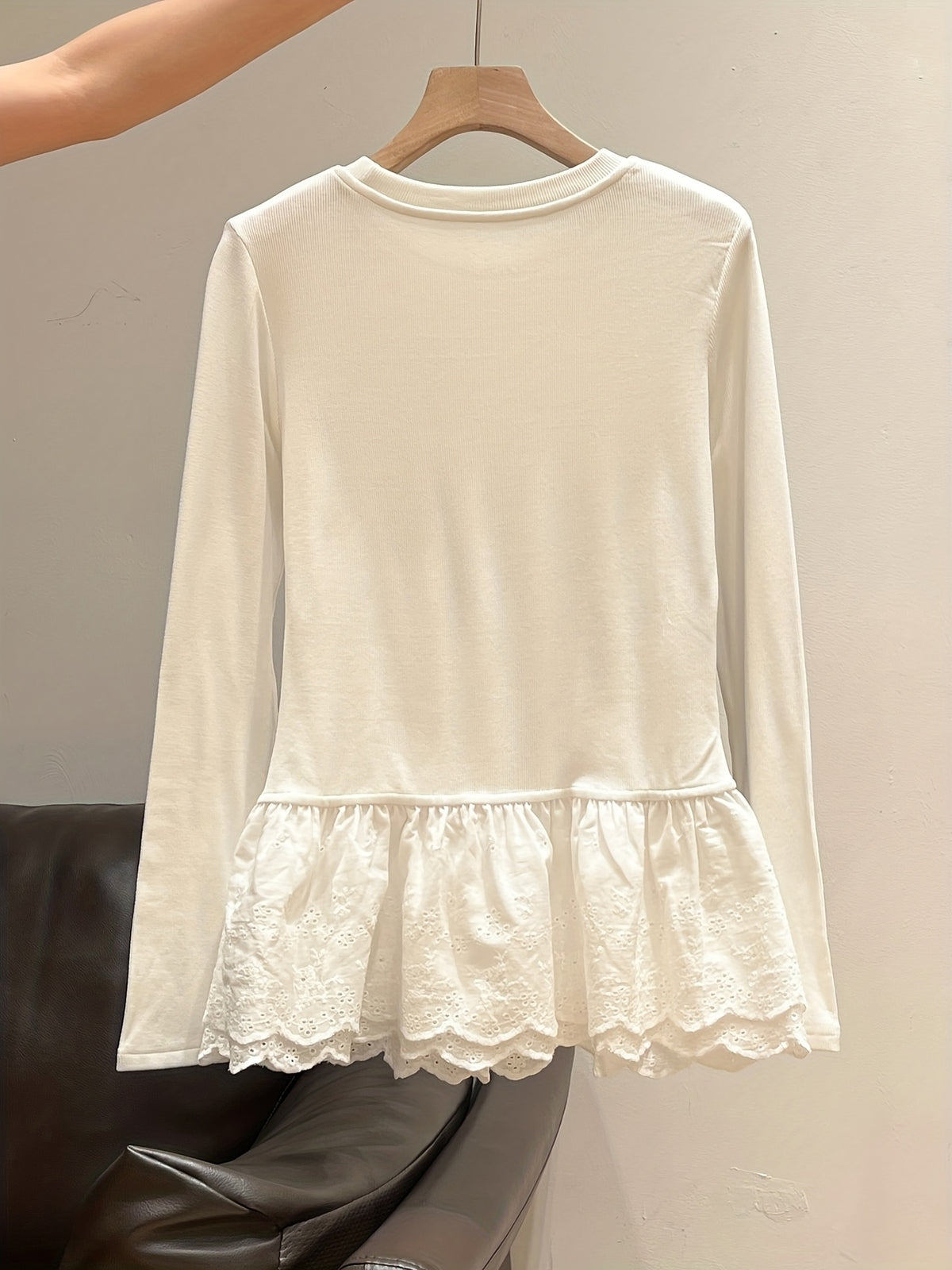 Women Long Sleeve Round Neck Tunic Top