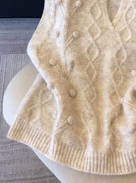 Women Cable Knit Sweater Vest